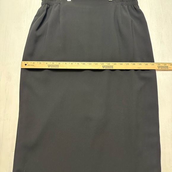 Vtg 80’s Daniela by Neicy’s Skirt Suit Black White Satin Rhinestone Lapel Sz 16 - Picture 9 of 14